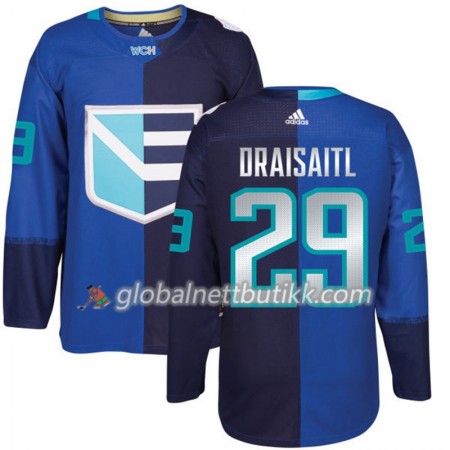 Europa Hockeydrakt Leon Draisaitl 29 World Cup i ishockey 2016 Blå Premier - Herre